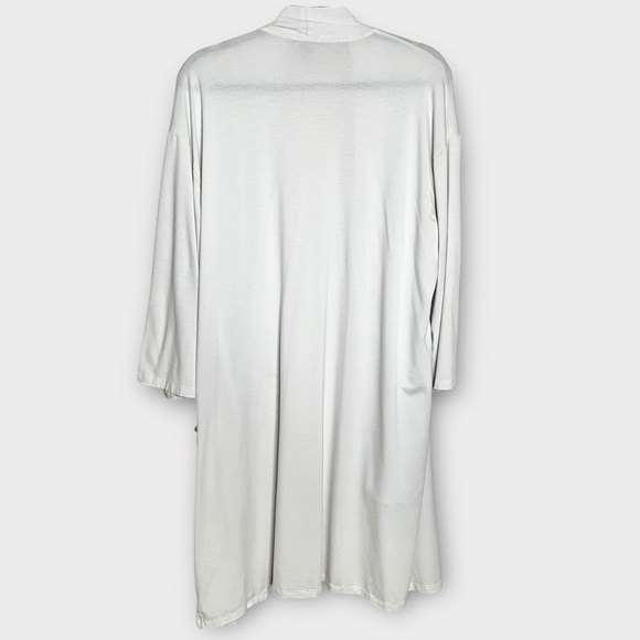 EILEEN FISHER white tencel long cardigan with pockets size large - Picture 4 of 6